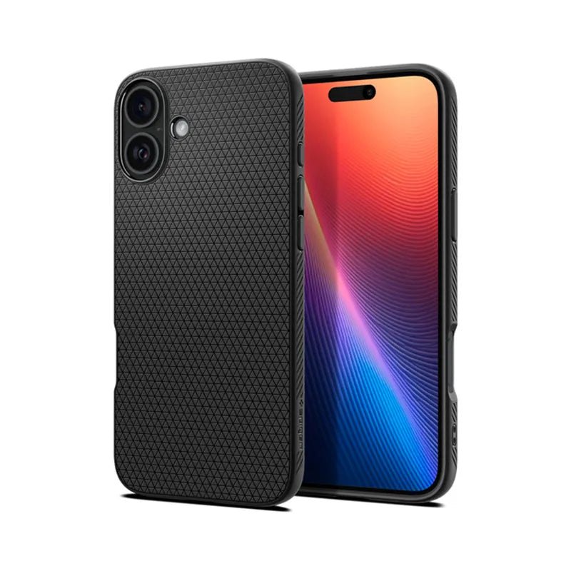Spigen Liquid Air – dėklas skirtas iPhone 16 (matinė juoda)
