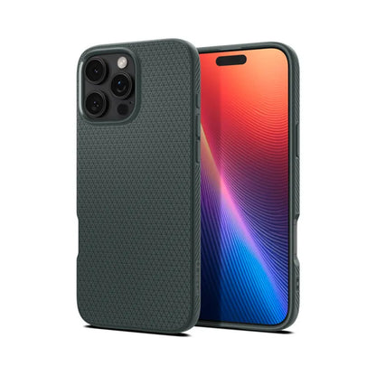 Spigen Liquid Air – dėklas, skirtas „iPhone 16 Pro Max“ (Abyss Green)