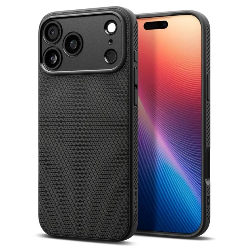 Spigen Liquid Air - Dėklas skirtas iPhone 17 Pro (Matinė juoda)