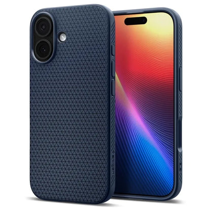 Spigen Liquid Air - Dėklas, skirtas iPhone 17 (Tamsiai mėlynas)