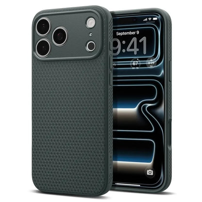 Spigen Liquid Air – dėklas, skirtas iPhone 18 Pro / 17 Pro (Abyss Green)