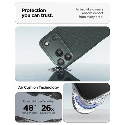 Spigen Liquid Air – dėklas, skirtas iPhone 18 Pro / 17 Pro (Abyss Green)