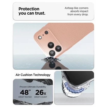 Spigen Liquid Air – dėklas, skirtas iPhone 18 Pro Max / 17 Pro Max (rožinio titano spalvos)