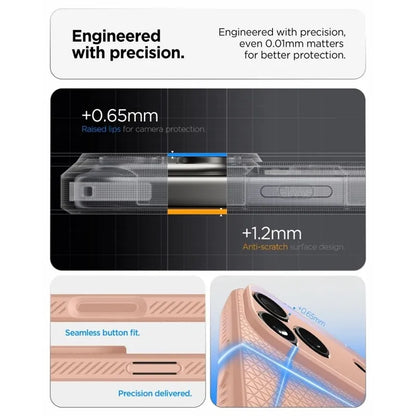 Spigen Liquid Air – dėklas, skirtas iPhone 18 Pro Max / 17 Pro Max (rožinio titano spalvos)