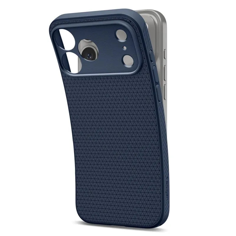 Spigen Liquid Air – dėklas, skirtas iPhone 18 Pro Max / 17 Pro Max (tamsiai mėlynas)