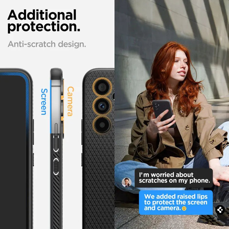 Spigen Liquid Air – dėklas, skirtas Samsung Galaxy A54 5G (juodas)