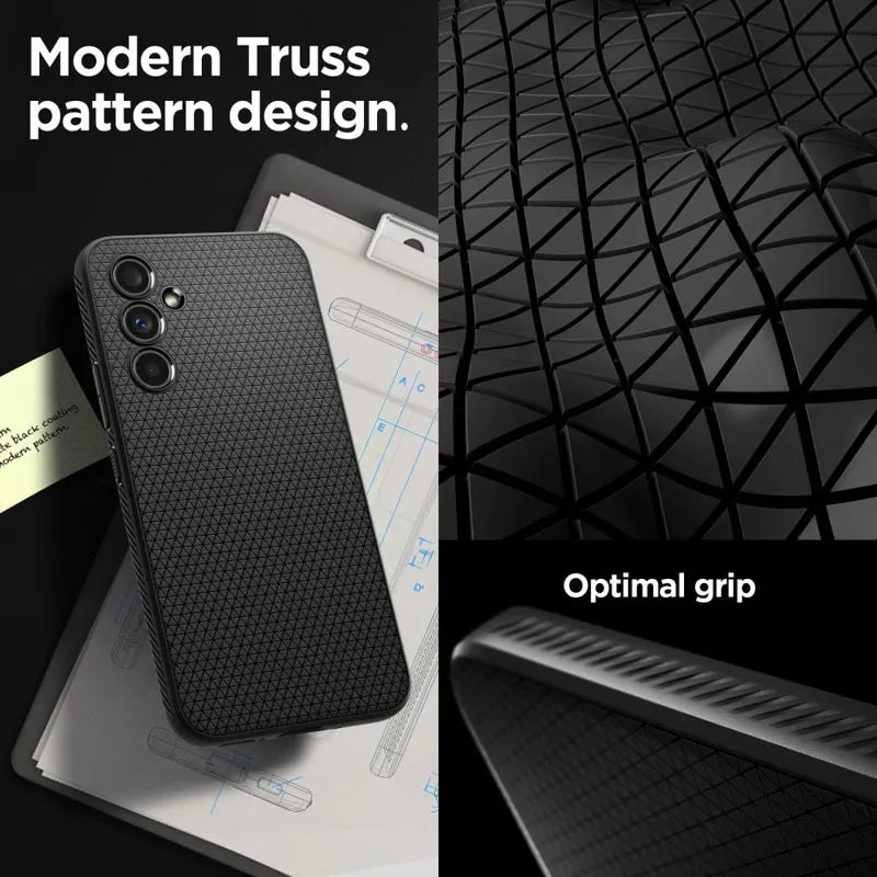 Spigen Liquid Air – dėklas, skirtas Samsung Galaxy A54 5G (juodas)