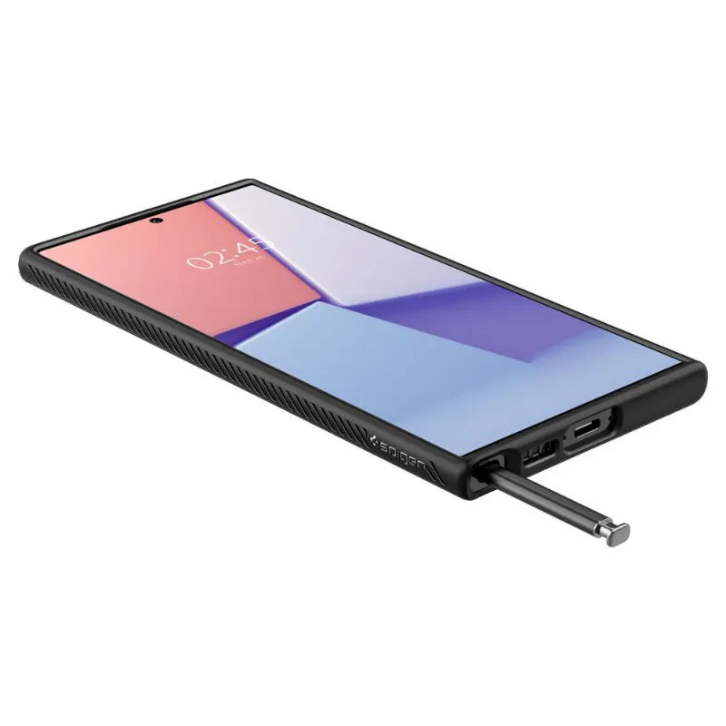 Spigen Liquid Air – dėklas, skirtas „Samsung Galaxy S23 Ultra“ (matinė juoda)