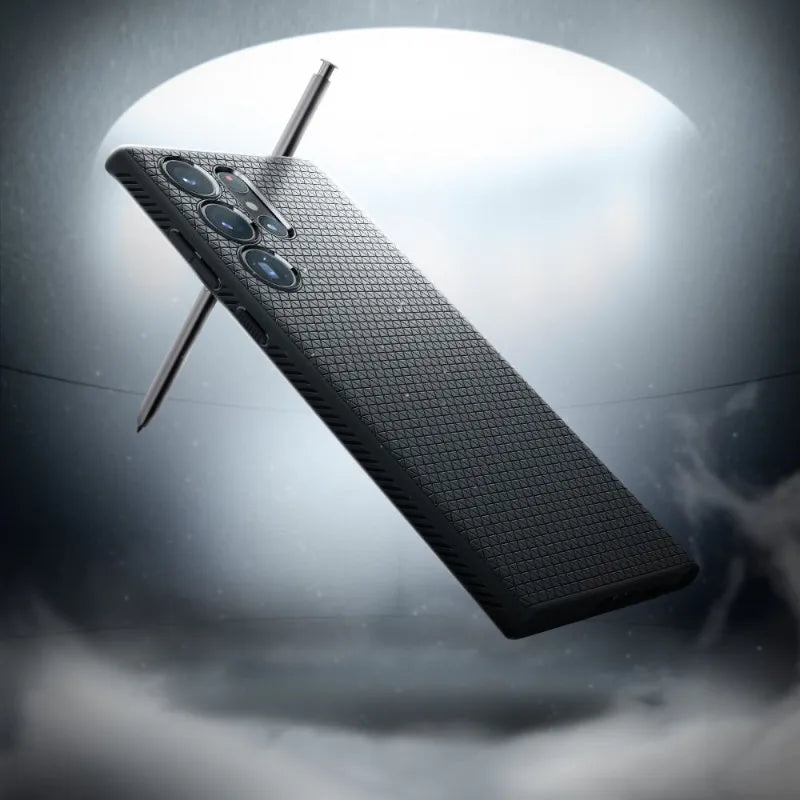 Spigen Liquid Air – dėklas, skirtas „Samsung Galaxy S23 Ultra“ (matinė juoda)