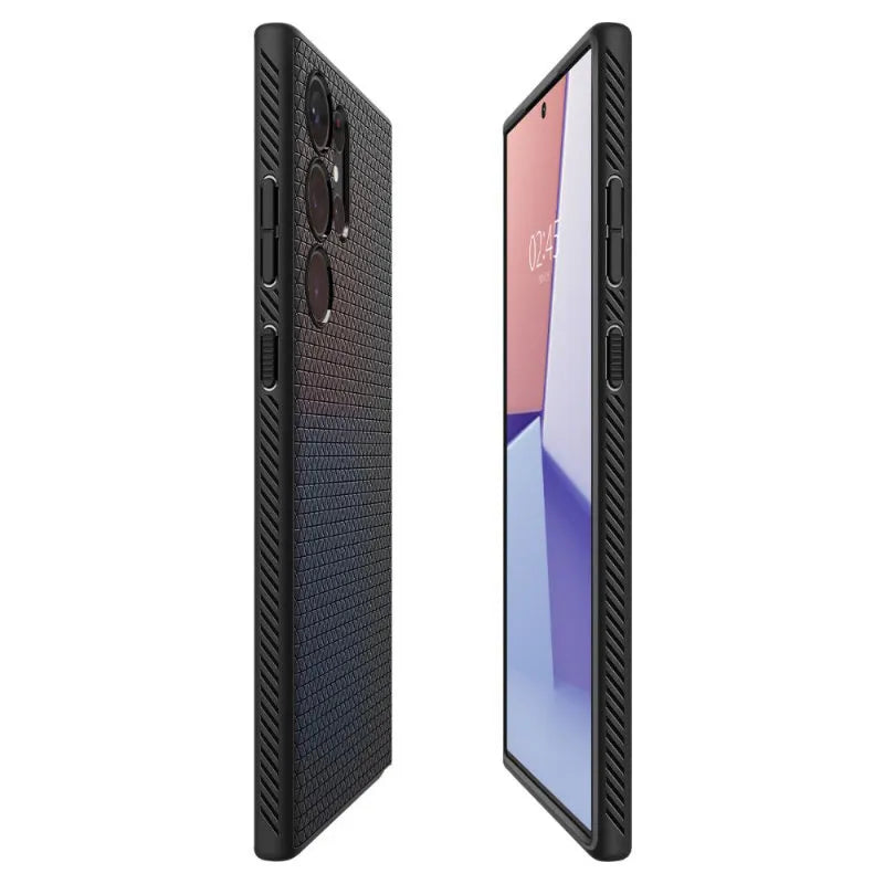 Spigen Liquid Air – dėklas, skirtas „Samsung Galaxy S23 Ultra“ (matinė juoda)