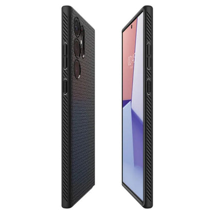 Spigen Liquid Air – dėklas, skirtas „Samsung Galaxy S23 Ultra“ (matinė juoda)