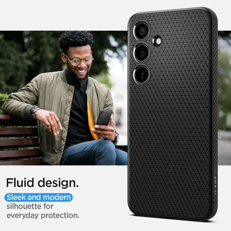 Spigen Liquid Air – Dėklas, skirtas Samsung Galaxy S24 (matinė juoda)