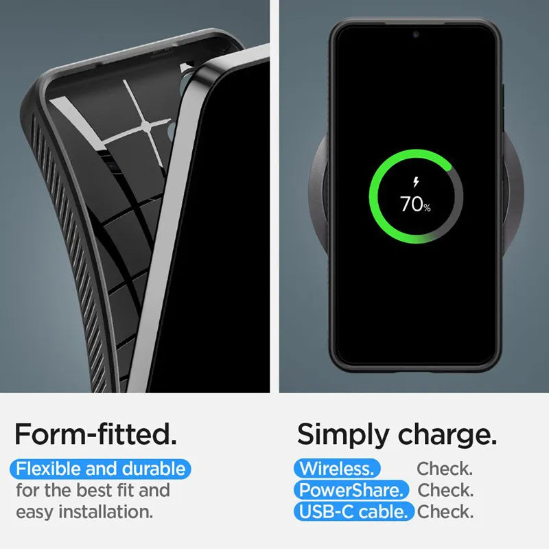 Spigen Liquid Air – Dėklas, skirtas Samsung Galaxy S24 (matinė juoda)