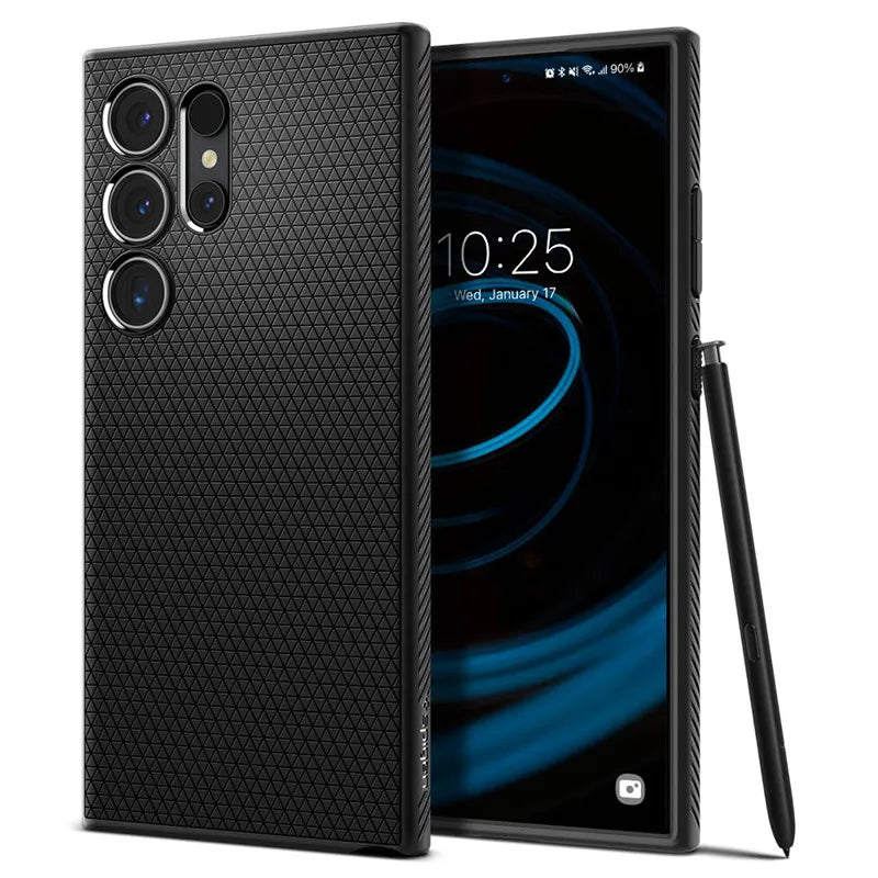 Spigen Liquid Air – dėklas, skirtas Samsung Galaxy S24 Ultra (matinis juodas)