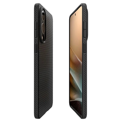 Spigen Liquid Air – dėklas, skirtas „Samsung Galaxy S25 Edge“ (matinis juodas)