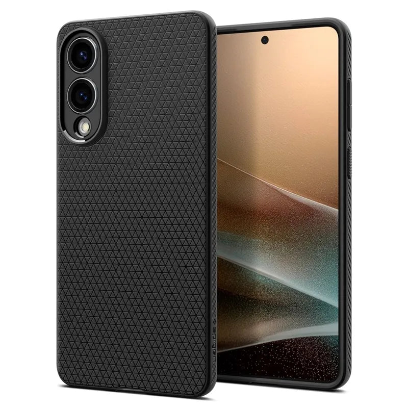 Spigen Liquid Air – dėklas, skirtas „Samsung Galaxy S25 Edge“ (matinis juodas)
