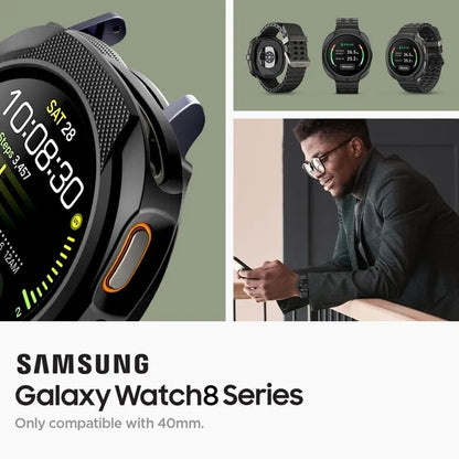 Spigen Liquid Air – Dėklas, skirtas Samsung Galaxy Watch 8 40 mm (Matinė juoda)