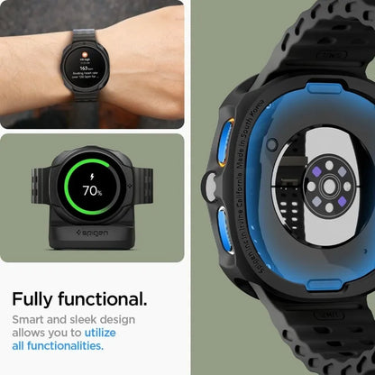 Spigen Liquid Air – Dėklas, skirtas Samsung Galaxy Watch 8 44 mm (Matinė juoda)