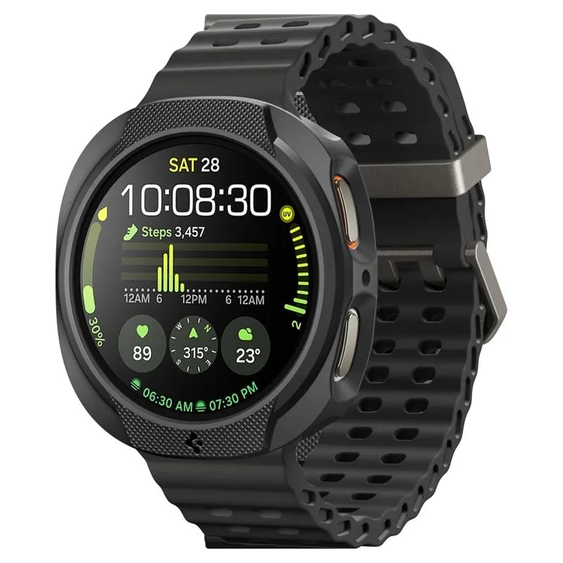 Spigen Liquid Air – Dėklas, skirtas Samsung Galaxy Watch 8 44 mm (Matinė juoda)