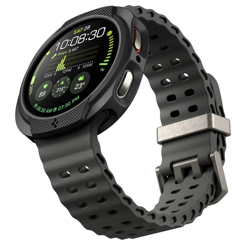 Spigen Liquid Air – Dėklas, skirtas Samsung Galaxy Watch 8 44 mm (Matinė juoda)
