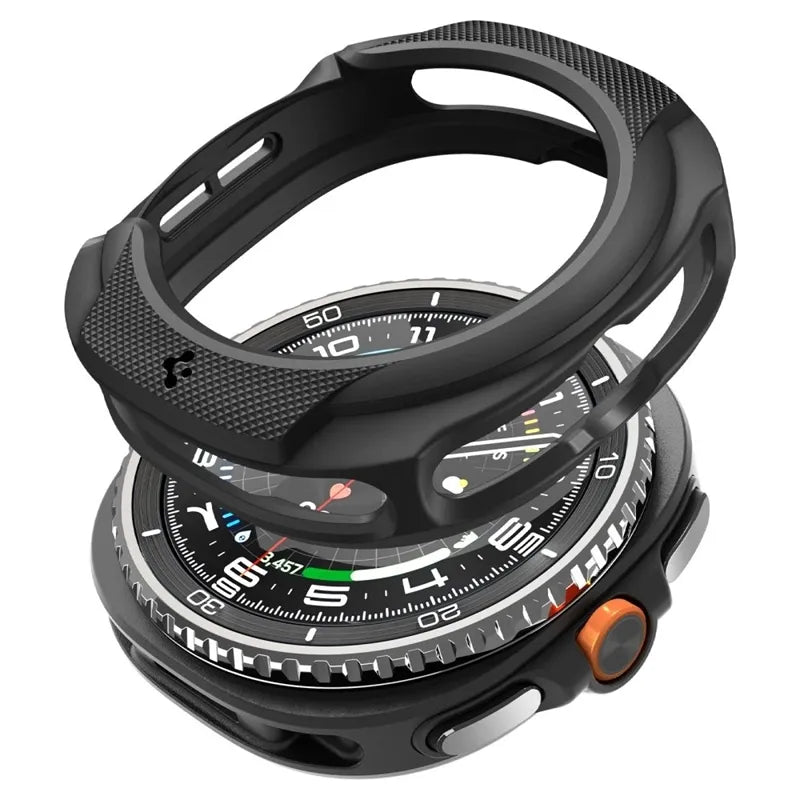 Spigen Liquid Air - Dėklas, skirtas Samsung Galaxy Watch 8 Classic 46 mm (Matinė juoda)