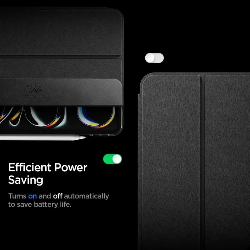 Spigen Liquid Air Folio – dėklas, skirtas iPad Pro 11" (M5, 2025 / M4, 2024) (juodas)