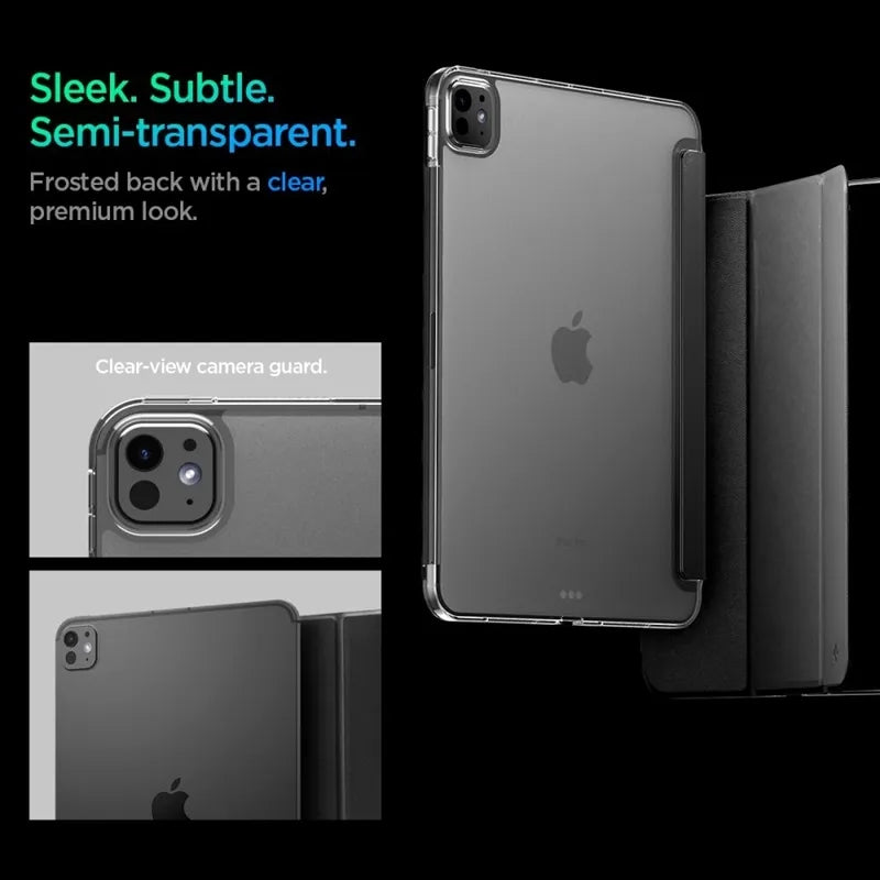 Spigen Liquid Air Folio – dėklas, skirtas iPad Pro 11" (M5, 2025 / M4, 2024) (juodas)