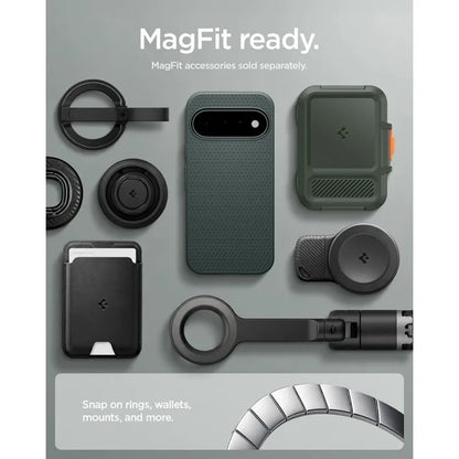 Spigen Liquid Air Mag MagSafe – dėklas Google Pixel 11 (Abyss Green)