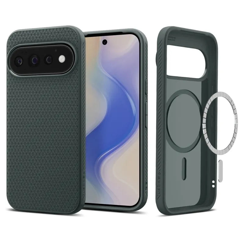 Spigen Liquid Air Mag MagSafe – dėklas Google Pixel 11 Pro (Abyss Green)