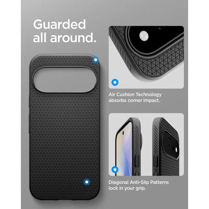 Spigen Liquid Air Mag MagSafe – dėklas Google Pixel 11 telefonui (matinis juodas)