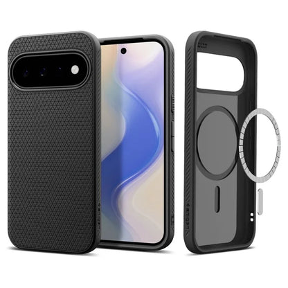 Spigen Liquid Air Mag MagSafe – dėklas Google Pixel 11 telefonui (matinis juodas)