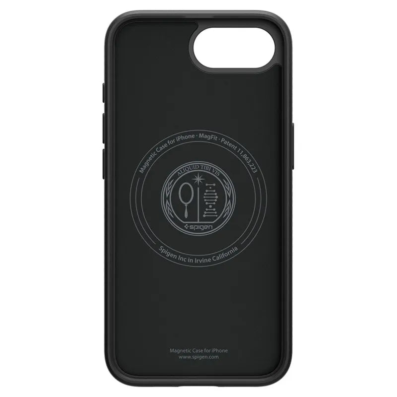 Spigen Liquid Air Mag MagSafe - Dėklas iPhone 17e / 16e (Matinis juodas)