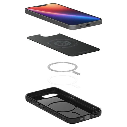 Spigen Liquid Air Mag MagSafe - Dėklas iPhone 17e / 16e (Matinis juodas)