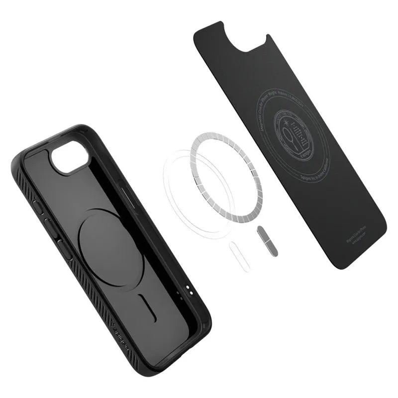 Spigen Liquid Air Mag MagSafe - Dėklas iPhone 17e / 16e (Matinis juodas)
