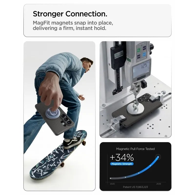 Spigen Liquid Air Mag MagSafe - dėklas Samsung Galaxy S26 Ultra (Marble Gray)