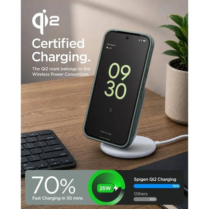 Spigen Liquid Air Mag MagSafe – dėklas, skirtas Google Pixel 11 Pro XL (Abyss Green)
