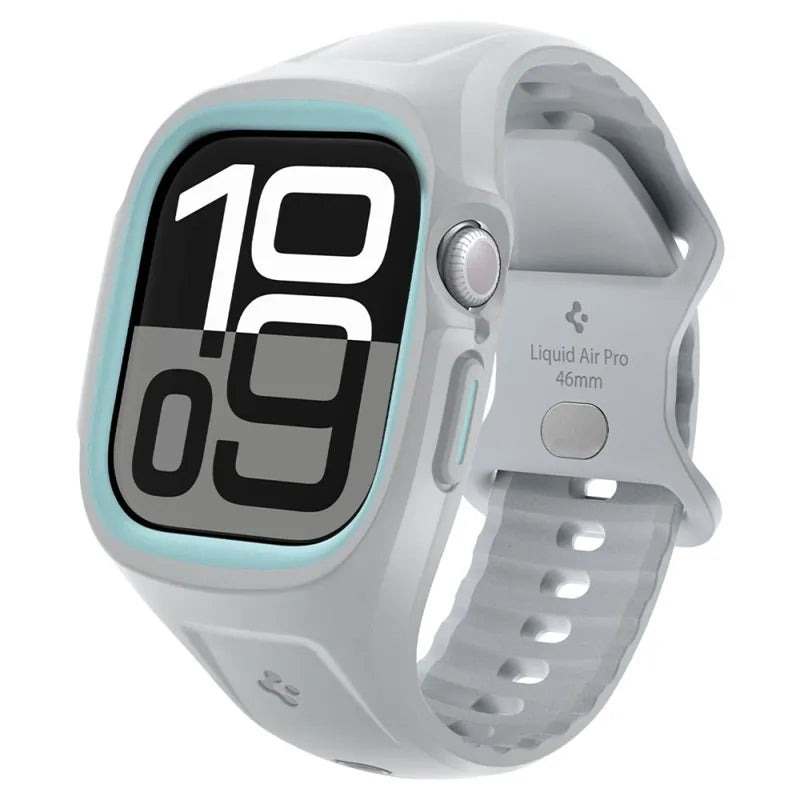 Spigen Liquid Air Pro – apyrankė su dėklu, skirta Apple Watch 10 46 mm (pilka)
