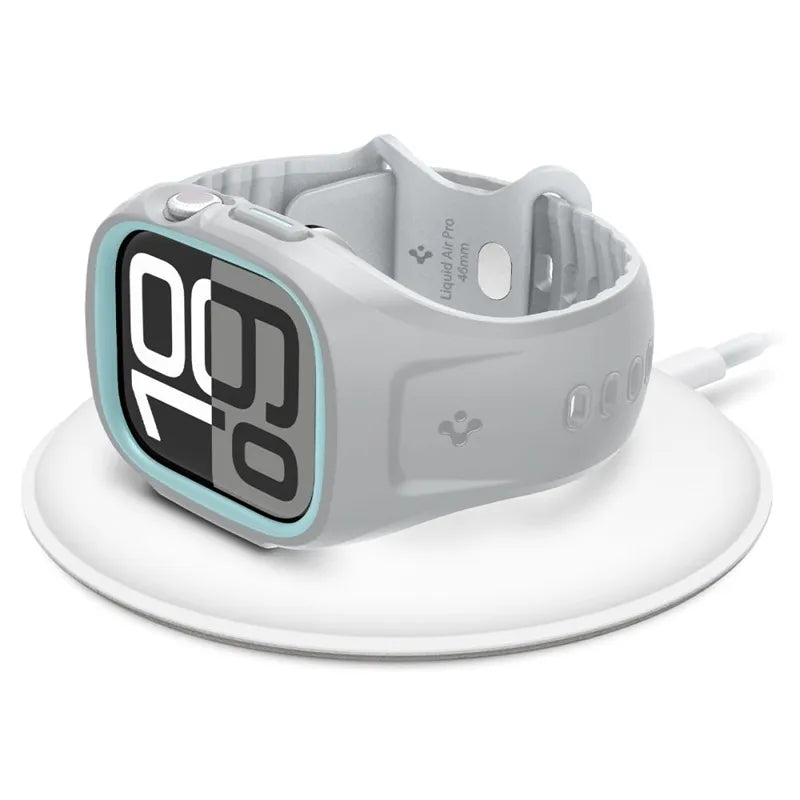 Spigen Liquid Air Pro – apyrankė su dėklu, skirta Apple Watch 10 46 mm (pilka)