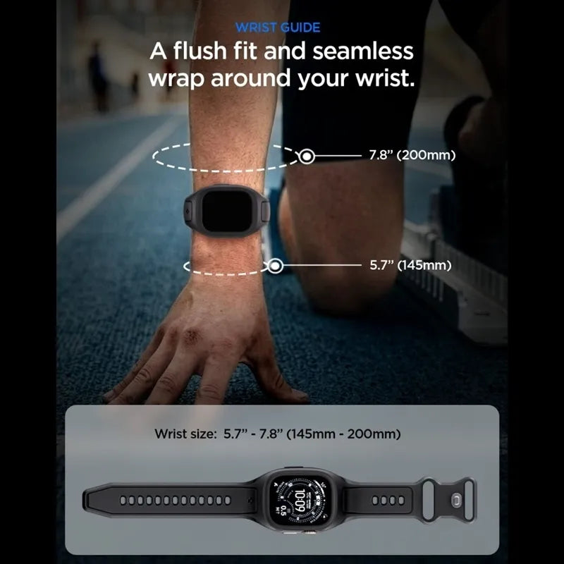 Spigen Liquid Air Pro – dirželis su dėklu Apple Watch Ultra 49 mm (juodas)