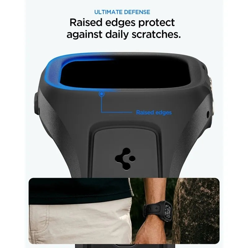 Spigen Liquid Air Pro – dirželis su dėklu Apple Watch Ultra 49 mm (juodas)
