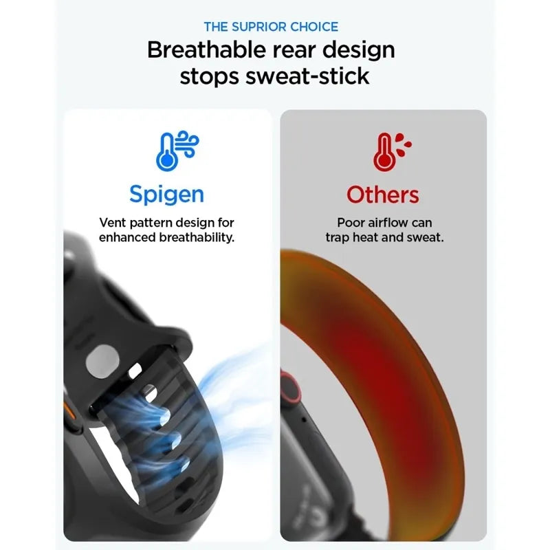 Spigen Liquid Air Pro – dirželis su dėklu Apple Watch Ultra 49 mm (juodas)