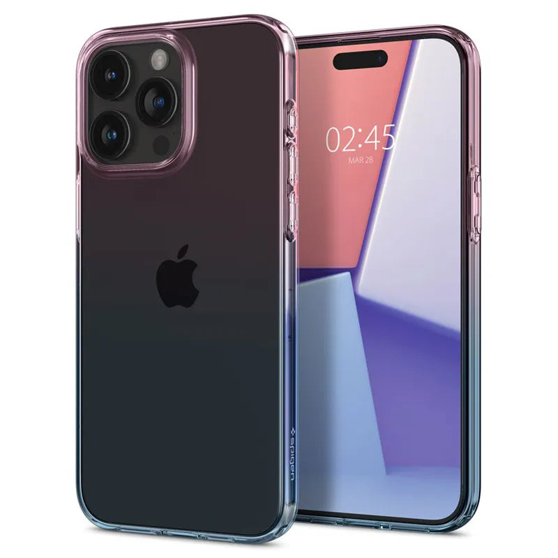 Spigen Liquid Crystal Glitter - dėklas skirtas iPhone 15 Pro (rožinis gradiento atspalvis)