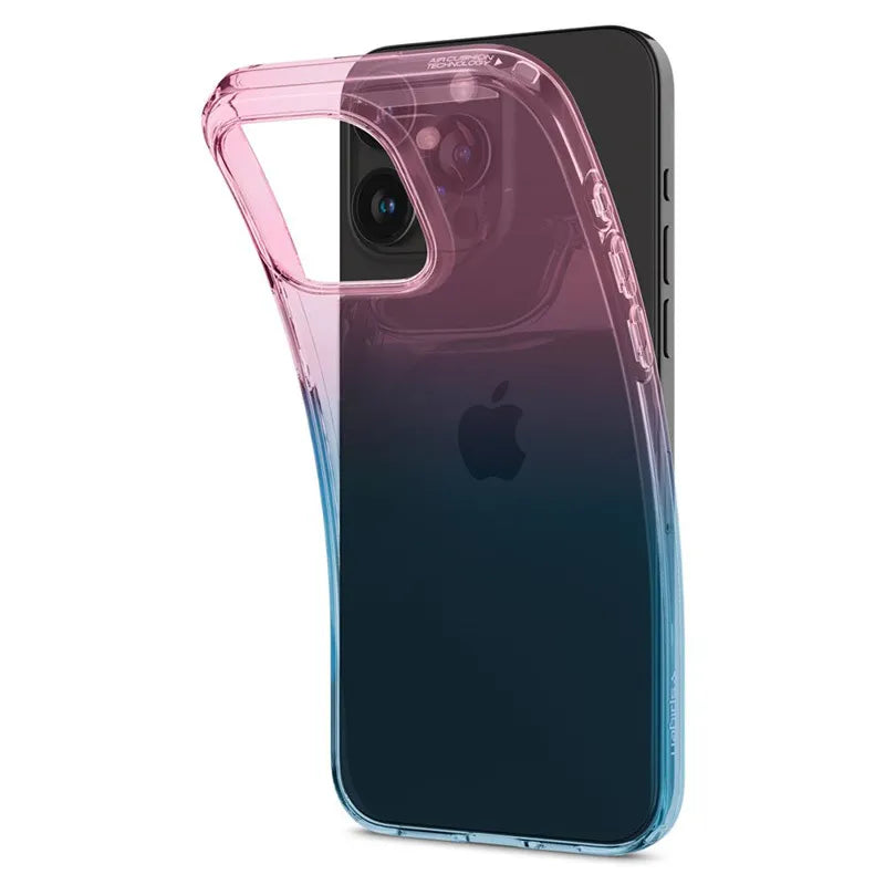Spigen Liquid Crystal Glitter - dėklas skirtas iPhone 15 Pro (rožinis gradiento atspalvis)