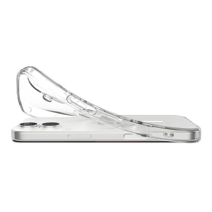 Spigen Liquid Crystal Mag MagSafe – dėklas iPhone 17 (Skaidrus/Baltas)