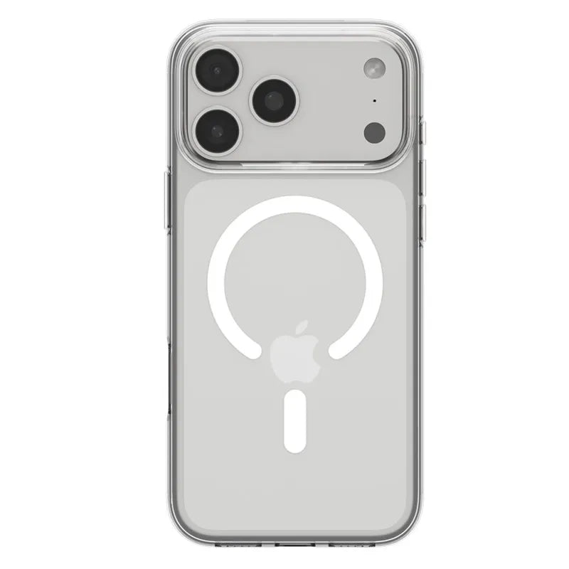 Spigen Liquid Crystal Mag MagSafe dėklas, skirtas iPhone 17 Pro Max (Skaidrus/Baltas)