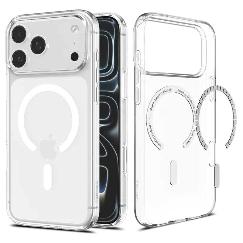 Spigen Liquid Crystal Mag MagSafe – dėklas, skirtas iPhone 18 Pro Max / 17 Pro Max (skaidrus / baltas)