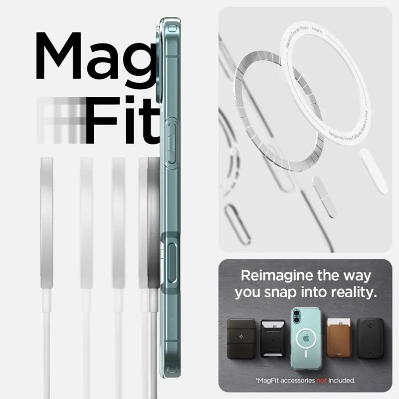 Spigen Liquid Crystal Mag MagSafe – „iPhone 16“ dėklas (skaidrus)