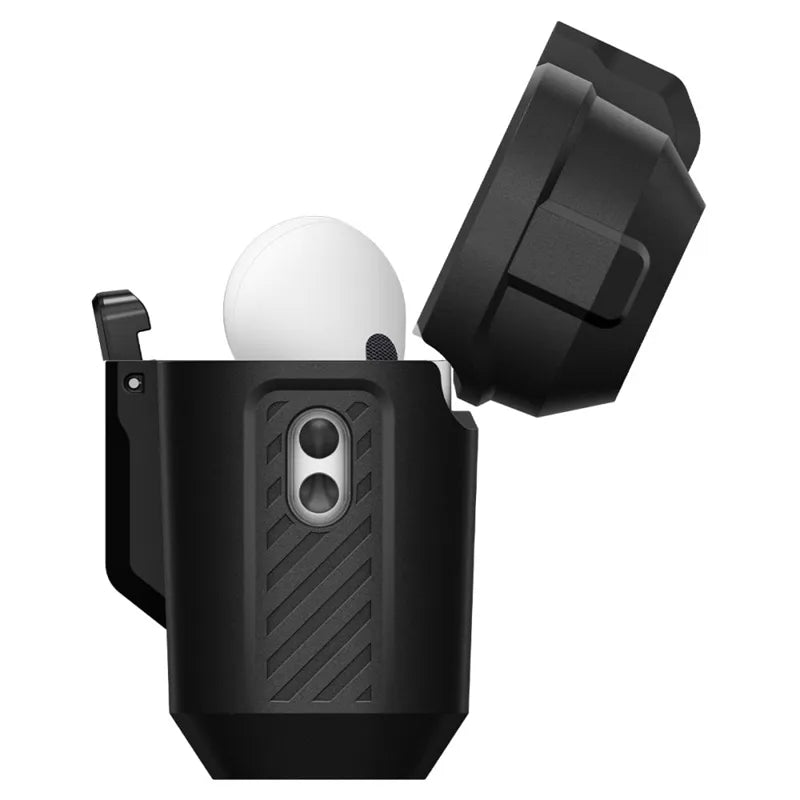 Spigen Lock Fit - Šarvuotas dėklas Apple AirPods Pro 3 (Matte Black)