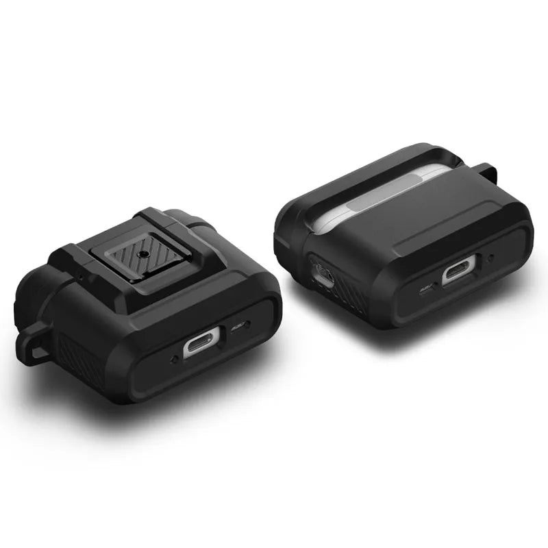 Spigen Lock Fit - Šarvuotas dėklas Apple AirPods Pro 3 (Matte Black)