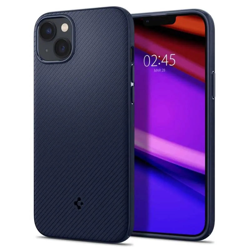Spigen Mag Armor - dėklas, skirtas „iPhone 14 Plus“ (tamsiai mėlyna)